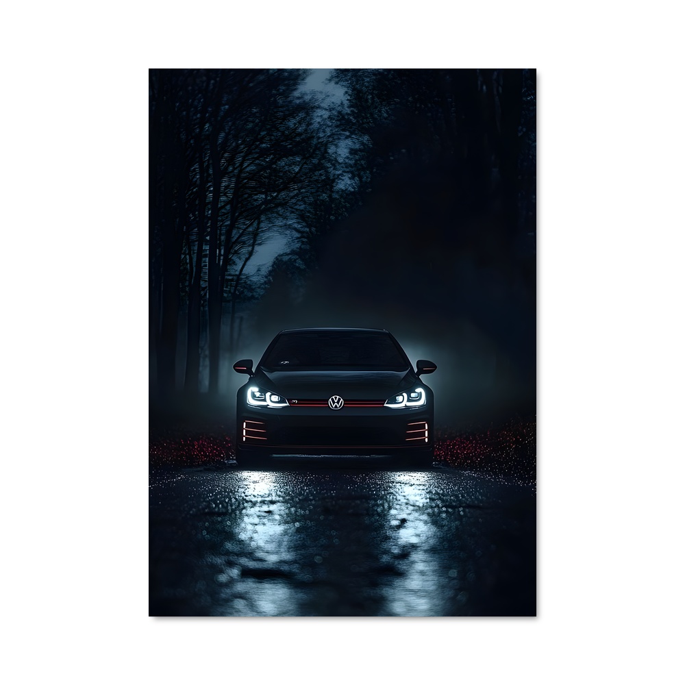 Poster élégant Golf gti mk – affiche Volkswagen